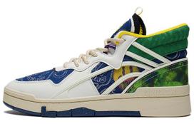 Li Ning Wave Mid Party High top Skateboard Shoes Men's White Green Blue AGCS283-1 42