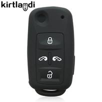 Silikoninis raktų dėklas-dangtelis Seat Alhambra, VW Multivan, Sharan, Caravelle, Transporter, Caddy, raktų be rakto dangtelio apsauga, raktų laikiklis juoda