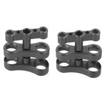 2pcs Diving 1 inch Ball Clamp Anti-Drop Tripod Butterfly Clip Joint 1/4 3/8 Mount for Gopro 13 Insta360 X4 Light Torch Bracket BGNing