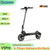 iScooter V5Pro 20KM/H Electric Scooter 500W Motor 48V 12.5Ah Battery 10 Inch Off-Road Tires Foldable Commuter E-Scooter for Adults V5Pro ABE juoda