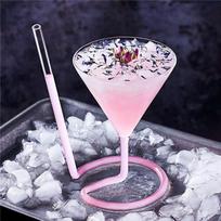 Glass Spiral Cocktail Cup Creative Glass Straw Wine Glasses Triangle Juice Martini Red Wine Whiskey Cups Party Bar Wine Set Gift skaidri