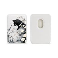 Mačica za slikanje nafte pattern Wallet Card Holder Accessories Wallet For Magsafe Magnetic Leather Wallet Case For All iPhone