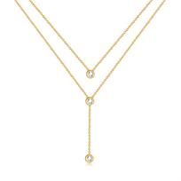 OPK Titanium Steel Necklace Female Gold Ladies Necklace auksas