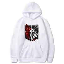 Attack On Titan Anime Printed Hoodies Crewneck Harajuku Crewneck Sportinis kostiumas Megztinis Aot Unisexga Hoody L