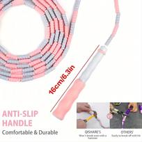 Didelio lankstumo šokdynė lengva nesipainiojanti segmentuota fitneso šokdynė neslystanti unisex šokinėjimo treniruotė Pink