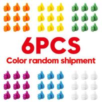 6/10Pcs Hand-shaped Rubber Holder Glasses Cable Power Cord Charging Line Self Adhesive Mini Hook Car Storag Organizer Gadget Color random