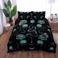 Olive Garden N Serpent Mystery Duvet Cover Set King Queen Double Full Twin Single Size Bed Linen Set 140x210cm