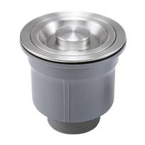 2PCS Kitchen Sink Drain Assembly Set Removable Deep Basket Stoppers for Double Sinks Sturdy Stainless Steel Materials 1