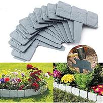 10 vnt sodo tvoros imitacijos akmens augalo atraminis kuolas lauko kraštovaizdžio apvadas dekoratyvinis rėmelis 10pcs/Pack (Gray)