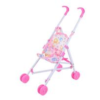 Interactive Baby Stroller Play Toys Doll Handcart Durable Doll Stroller  for Boys Girls Babies rožinė