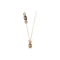 Hermes Eurydice Buffalo Horn Adjustable Chain Metal Necklace Women necklace H057083FD00 Gold,F