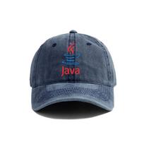 Java Baseball Cap Distressed Hats Cap Unisex Retro Outdoor Summer Adjustable Hat