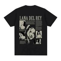 Lana Del Rey  Did You Know That There's a Tunnel Under Ocean Blvd  Album Collage Graphic Print Oversized Streetwear Vintage Singer Fan Merch T-Shirt 4XL