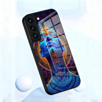 Alex Grey Trippy Phone Case For Samsung S26 S25 S24 FE S23 S22 S21 Plus S20 Ultra Note20Ultra Black Glass Cover Galaxy S21 Ultra 5G