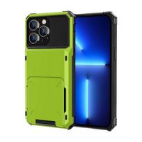 Case for IPhone 17 Pro Max 16 15 Pro Max 14 13 12 11 Heavy Duty Wallet Hidden Flip Slot Protective Hard Back Covers Coque Fundas iPhone17 Pro Max žalia