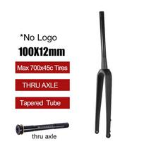 ROCKBAO road bicycle 700C carbon gravel melon car disc brake front fork 700*45C Thru Axle 12x100mm Carbon Fiber Gravel Fork No labeling