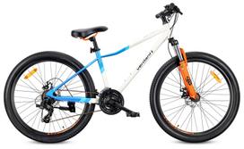Kalnų dviratis 26 coliai MTB Shimano 21 pavara Amortizatorius Diskiniai stabdžiai Atraminė kojelė Verdant Calix Baltas Mėlynas Oranžinis