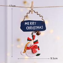 Christmas Ornaments Resin Hanging Tags For Festive Tree Decorations Holiday Scene Snowman Cane