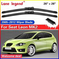 LHD Front Wiper Blades For SEAT Leon Cupra Mk2 1P 2005 - 2012 2x windshield 26 +26  Accessories 2006 2007 2008 2009 2010 2011 Seat Leon&MK2 2005-2012