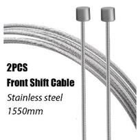 2PCS Bike Inner Cable Stainless Steel Bicycle Shifter Shift Derailleur Brake Cable Wire Line1100mm 1700mm 2100mm 2x Front Shift Cable