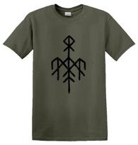 WARDRUNA - 'Logotipas - Karinė žalia' Marškinėliai M