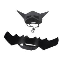 Šikšnosparnio kostiumas augintiniui Šikšnosparnio sparnai ir kepurė Katės Cosplay kostiumas Helovino vakarėlio persirengimo aksesuarai mažiems šunims Šuniukui Kačiukui S A