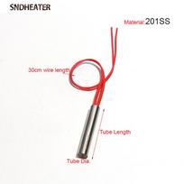 SNDHEATER 110V/220V/380V 10MM Electric Tubular Heating Cartridge Heater 80/100/120MM 150MM 200W/250W/300W/350W for Casting 2PCS 110V