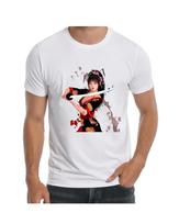 Japanese Female Samurai Warrior T-Shirt for Men Apparel XL
