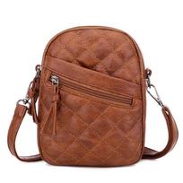 Retro Small Crossbody Krepšys Moterims PU Odinis Pečių Krepšys Mini Messenger Krepšys Kasdienis prekės ženklo dizaino rankinė Lady Pinse Bolso 14x7x20cm ruda