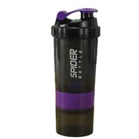 Creative Sports Shaker Cup Fitness Mixing Cup Fashion Trend Large Capacity Water Cup with Mixing Ball Convenient and Practical 500ML violetinė