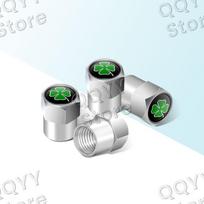 For Alfa Romeo 159 giulietta Mito Exterior Decor 4Pcs Four Leafs Clover Emblem Wheel Tire Valve Caps Tyre Rim Stem Covers