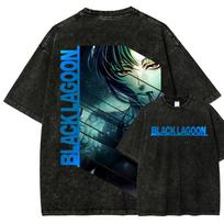 Black Lagoon Anime Lover Washed Tshirt Year Round Clothing High Quality Personality Clothes Plus Size Unisex New Model Streetwear Trendy Cotton S
