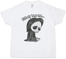 NOBODY HUGS ME Kids Boys kids boys T-Shirt Fun Halloween Blood Fear the Reaper Scythe 100
