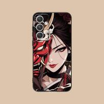 Hannya Girl Samurai Phone Case for Samsung Galaxy S26 S25 S24 S23 S22 S21 S20 Note20 Plus FE Ultra Soft TPU Shockproof Cover Galaxy Note20