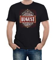 Mens Only Legends Are Born in August Birthday T-Shirt Mens Womens Tees Top Month Gift Present 3XL