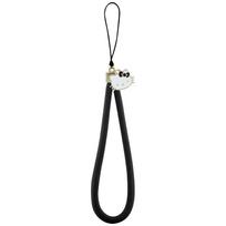 Zawieszka Na Telefon Hello Kitty Nylon Cord Kitty Head, Czarny
