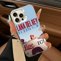 Music  L-Lana D-Del Rey Phone Case For iPhone 11 12 13 14 15 16Pro Max Plus white Sliver  Phone Cover iPhone12ProMax