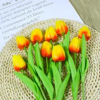 10PCS Tulips Flowers Artificial Tulip Bouquet PE Foam Fake Flower for Wedding Decoration Mother Day Gifts Home Garden Decor 10PCS