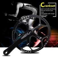 Mountain Bike Aluminum Alloy Hollow Integral Single Speed Crank Set Arm (Balck&Red)
