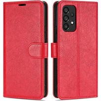 Case For Samsung A33 5G - PROSHOP - Red - Anti Scratch - Anti Shock - Leather Effect raudona