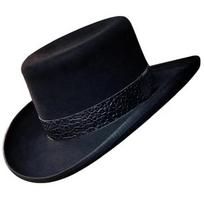 Wool Fedora Top Hat Black Short Brim Cowboy Hat Surprise Gift for Boyfriend juoda