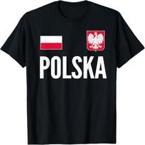 Poland Soccer Jersey Football Fan Support Polska T-Shirt S įvairiaspalvis