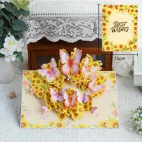 Handmade 3D Pop-up Valentine’s Day Love Card - Premium Eco-friendly Paper Floral Bouquet Greeting Card with Hidden Note For Romantic Gifts