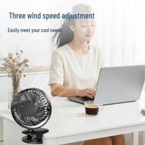 Deli USB Rechargeable Desktop Clip Fan