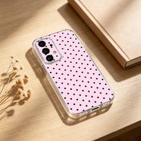 Clmj Polka Dots phone Case For Samsung S25,24,21,22,23,30,Ultra,20,Plus,Fe,Lite,Note Transparent Cover Samsung S25ULTRA