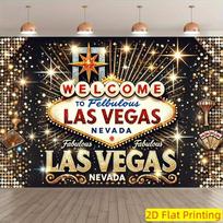 2D Fabulous Las Vegas Themed Backdrop Casino Night Photo Booth 47.2x31.5inch/120*80cm