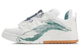 Li Ning Wave Pro Skateboard Shoes Men's Low Top White/Green/Brown AECR045-1 43.5