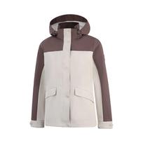 Li Ning Trench Coats Women's Gravel White Gray/Sunken Wood Brown Hooded Moderate Other AFDVG44-3 S