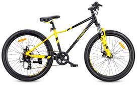 Kalnų dviratis 26 coliai Mtb Shimano 7 pavaros Amortizatorius Diskiniai Stovas Verdant Calix Juodas Geltonas