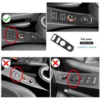 For Seat Leon MK2 1P 2005 2006 2007 2008 2009 2010 2011 2012 Car Gear Shift Panel Real Soft Carbon Fiber Sticker Accessories